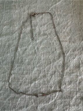 Delicate Silver Bar Pendant Necklace - Women's Jewelry